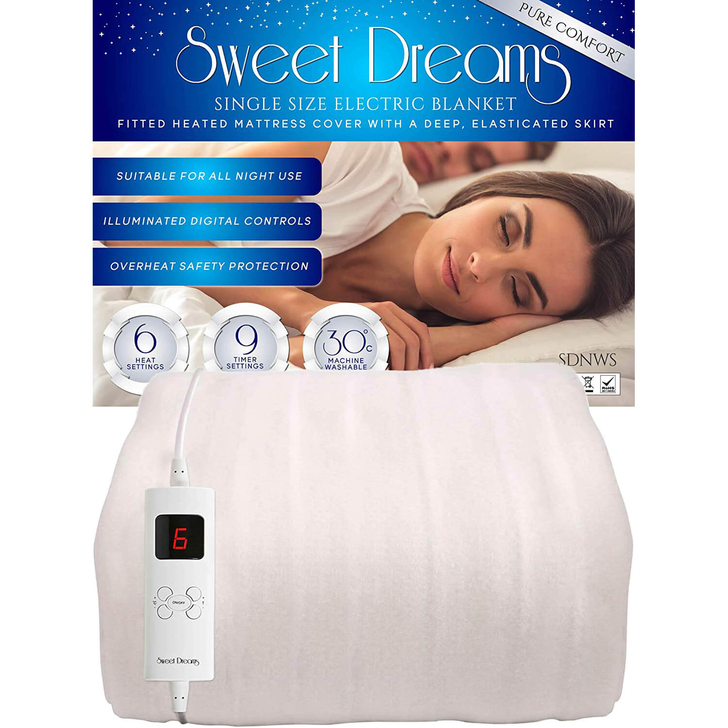 electric blanket with separate foot control